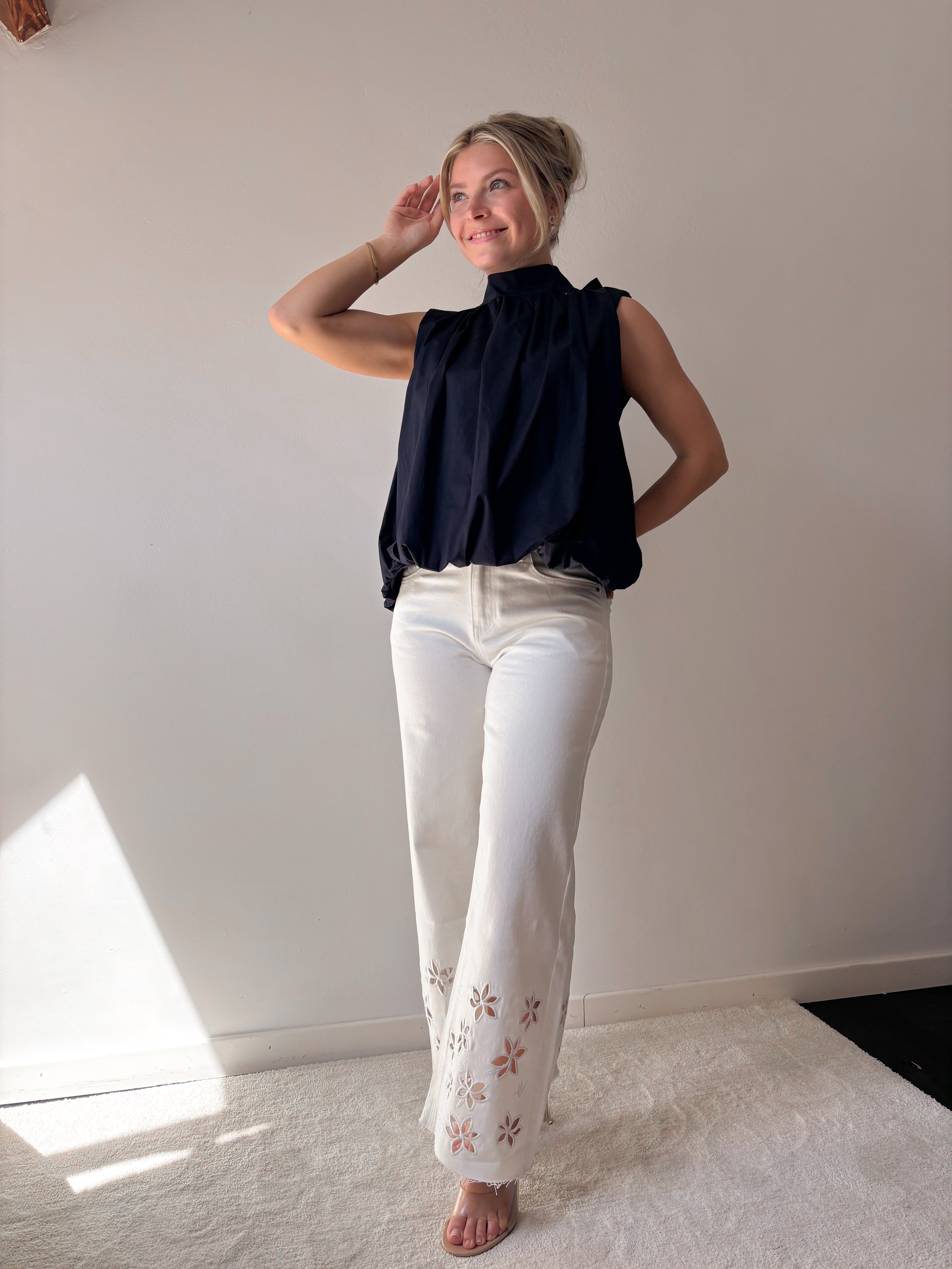 Bloom top - Navy