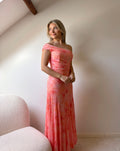 Coral blossom dress